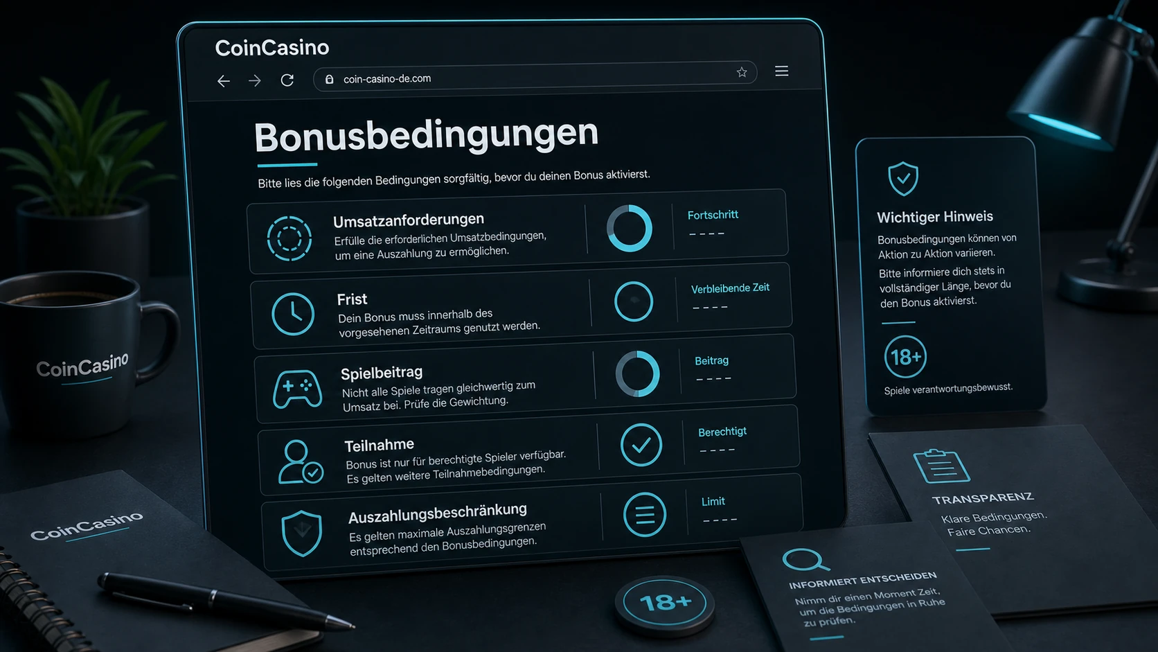 Bonusbedingungen und Umsatzanforderungen