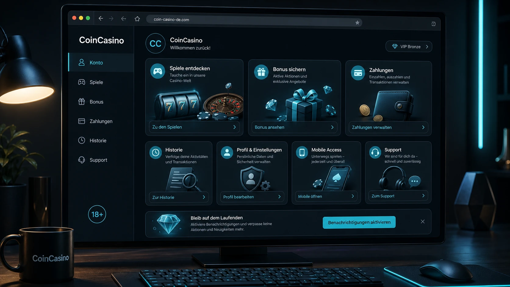 Vorteile eines CoinCasino Kontos
